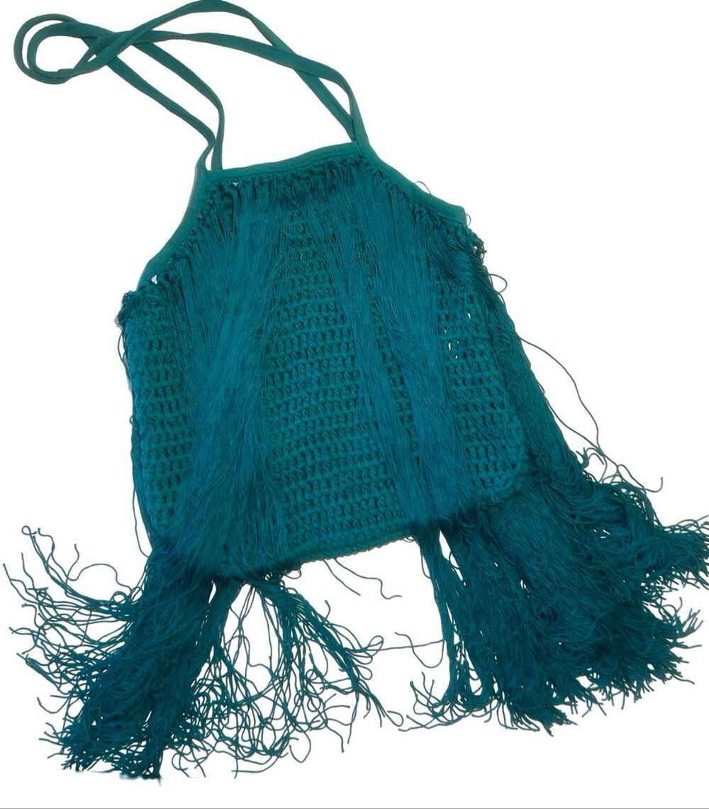 ZARA Crochet Fringe Shoulder Bag